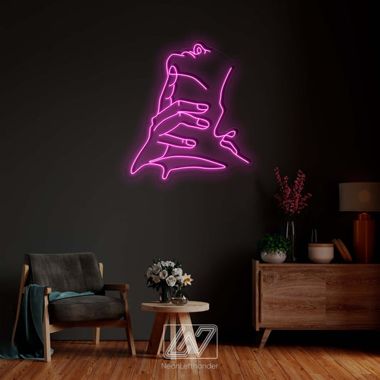 Passion - LED Neon Sign, Custom Sexy Woman Man Girl Boy Bedroom Party Bar Wall Room Decor LED Lady Neon light Personalized romance