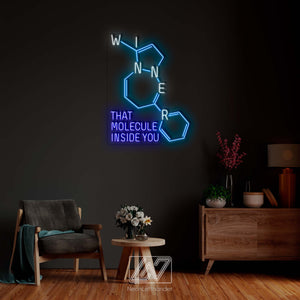 Winner - LED Neon Sign, Custom Neon Sign, Motivation Neon Sign, Inspiration Neon Light, Vibe Neon Sign, Molecule, Chemical Formula Neon Sign