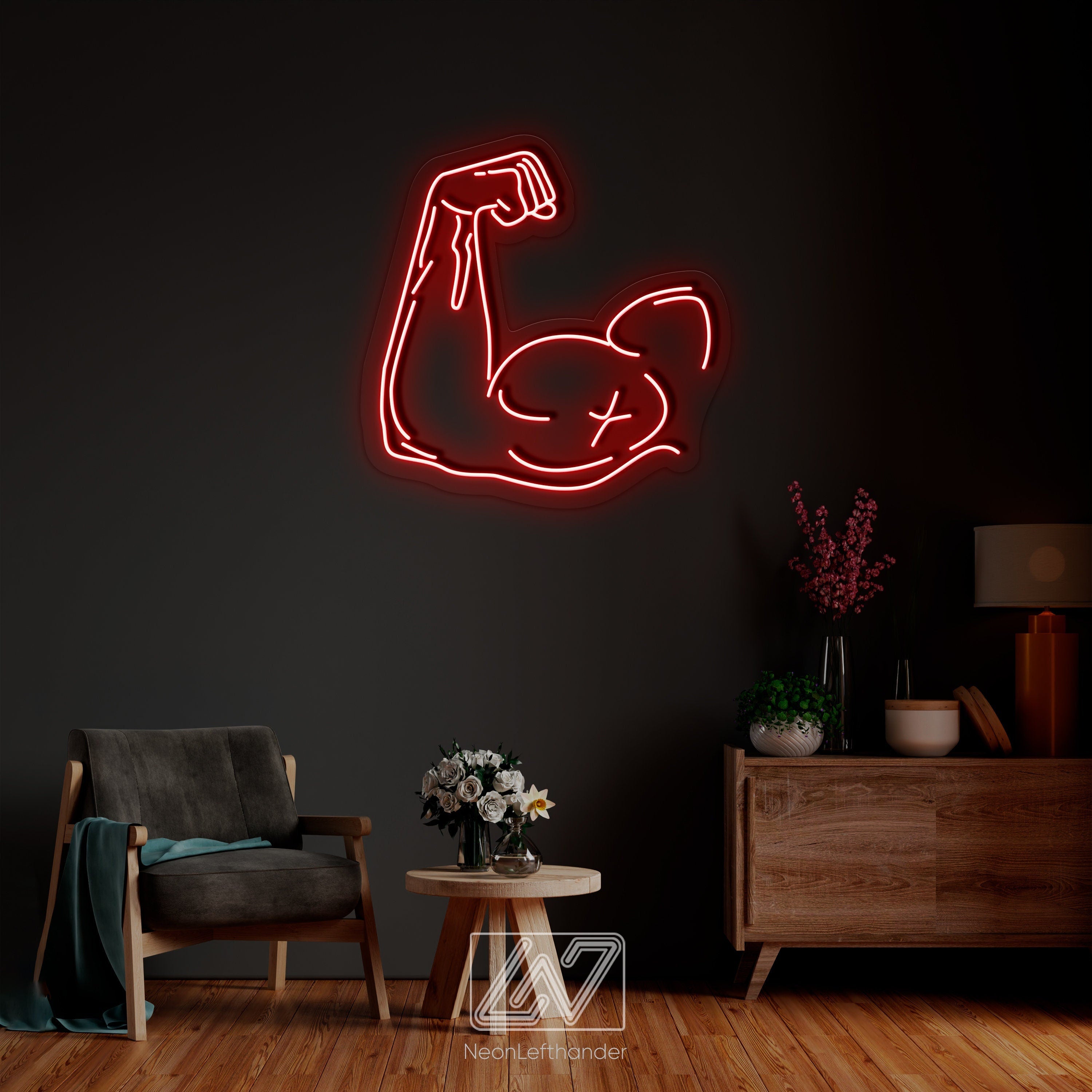 Muscle LED Neon Sign - Handmade High-Quality Decor – NeonLefty