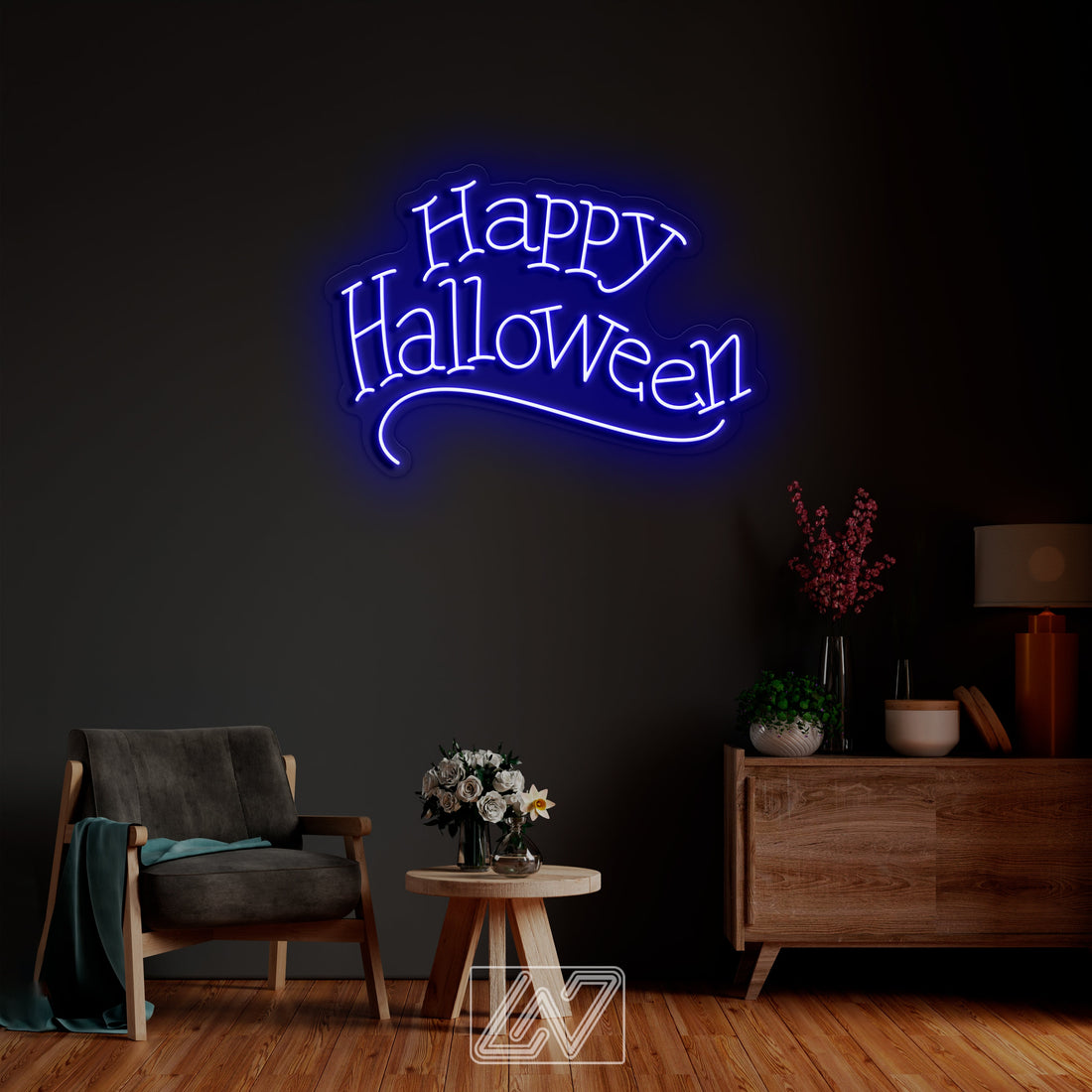 Happy Helloween - LED Neon Sign, Spooky Halloween Led Decor, Scary Halloween, Halloween Light Decor, Custom Neon Sign