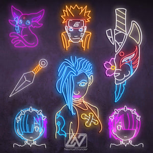 Custom Hero Neon Sign - Neon Anime wall ART, Anime, Cartoon Character, Jinx | Arcane, Evangelion, Rick, Morty, cartoon wall decor