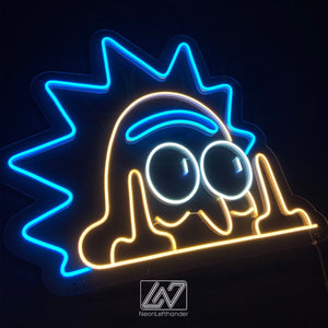 Rick - LED Neon Sign, Morty Neon Sign, Personalized Neon Sign, Cartoon LED Neon Sign, Rick And Morty Art, Anime Neon Sign, Neon Room Decor