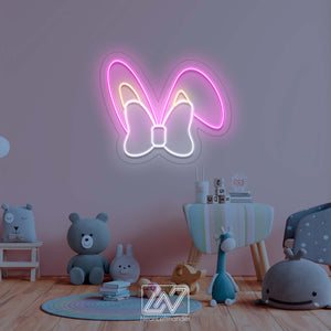 Bunny Ears - Neon Fairytale in Your Room! Neon Sign Gift for a Child's Room