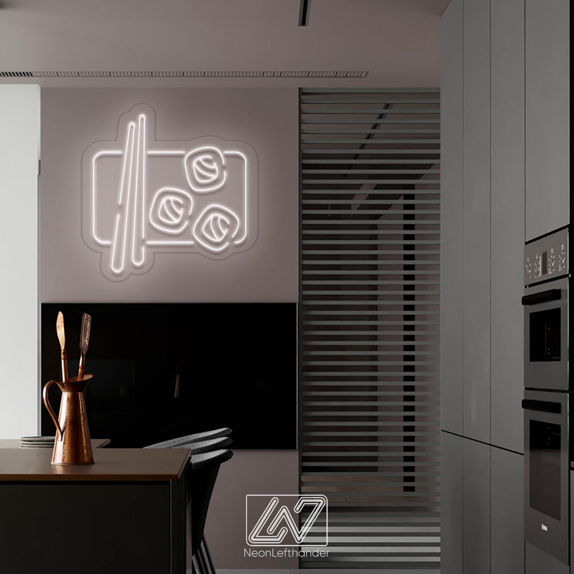 Sushi - LED Neon Sign, Sushi Bar Neon Decor, Unique Gift for Sushi Lovers, Kitchen Wall Light Art