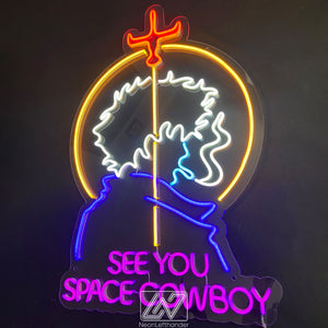 Cowboy - LED Neon Anime Wall Art, Anime, Cartoon Character, Game Room Light, Personalized Gifts, Kids Room Decor, See You Space Cowboy
