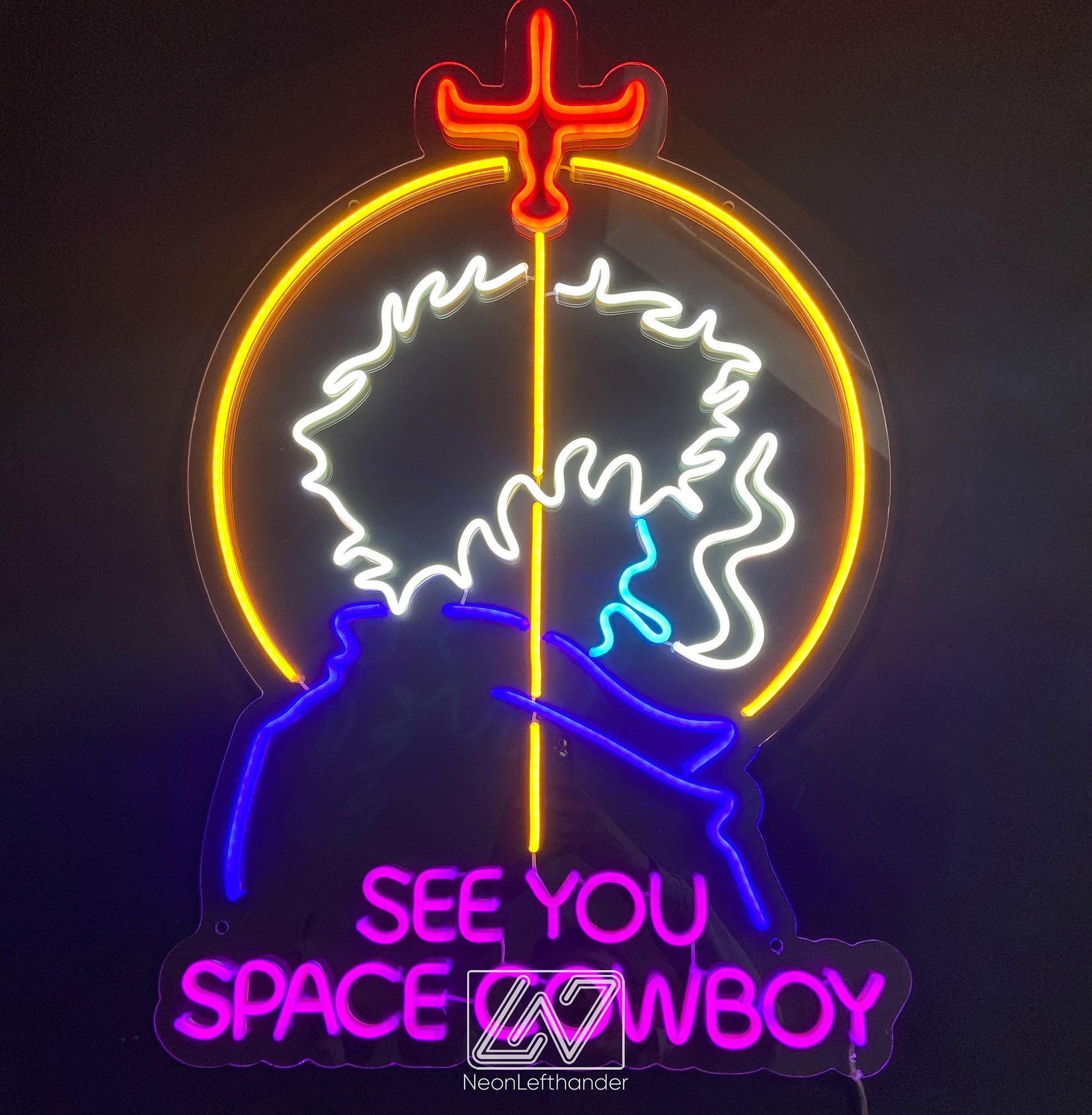 Cowboy - LED Neon Anime Wall Art, Anime, Cartoon Character, Game Room Light, Personalized Gifts, Kids Room Decor, See You Space Cowboy