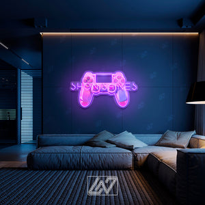 Custom Gamepad Username - LED Neon Sign, YouTube Neon Light, Gamer Gifts, Cybersport Gamer Room Decor, Gift for Influencer, Twitch Streamer