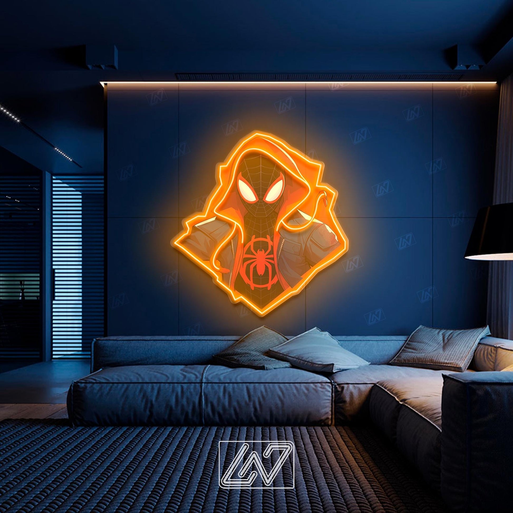 Superhero Сharacter- LED Neon Movie Sign with UV Print Art, TV Show, Cartoon Character, Game Room Light, Personalized Gifts