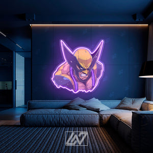 Superhero Сharacter - LED Neon Movie Sign with UV Print Art, TV Show, Cartoon Character, Game Room Light, Personalized Gifts