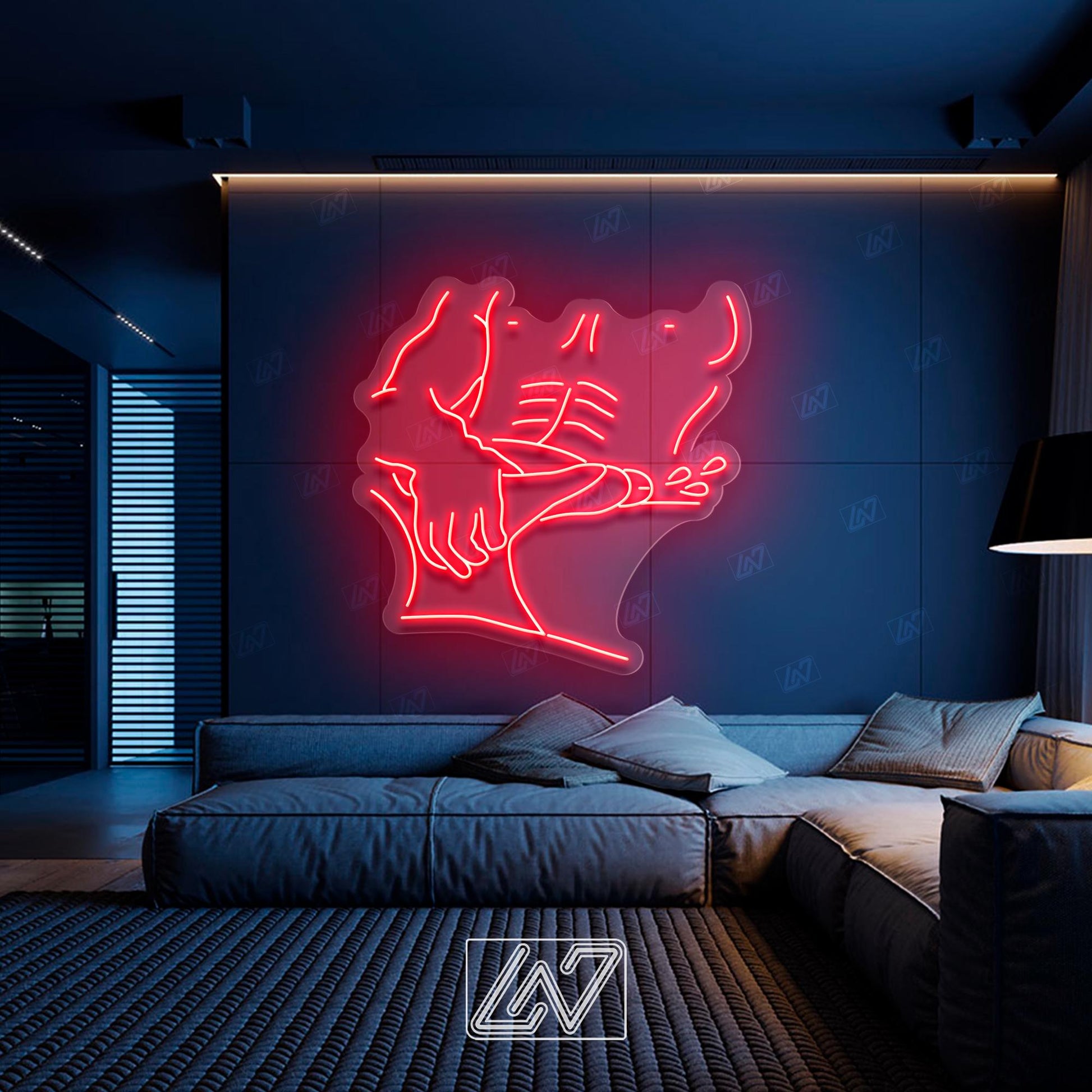 Sexy Man - LED Neon Sign, Custom Sexy Man Bedroom, Man Grabbing Dick, Sex Shop Neon Sign, Man with Penis Neon Sign, Nude Man Masturbating