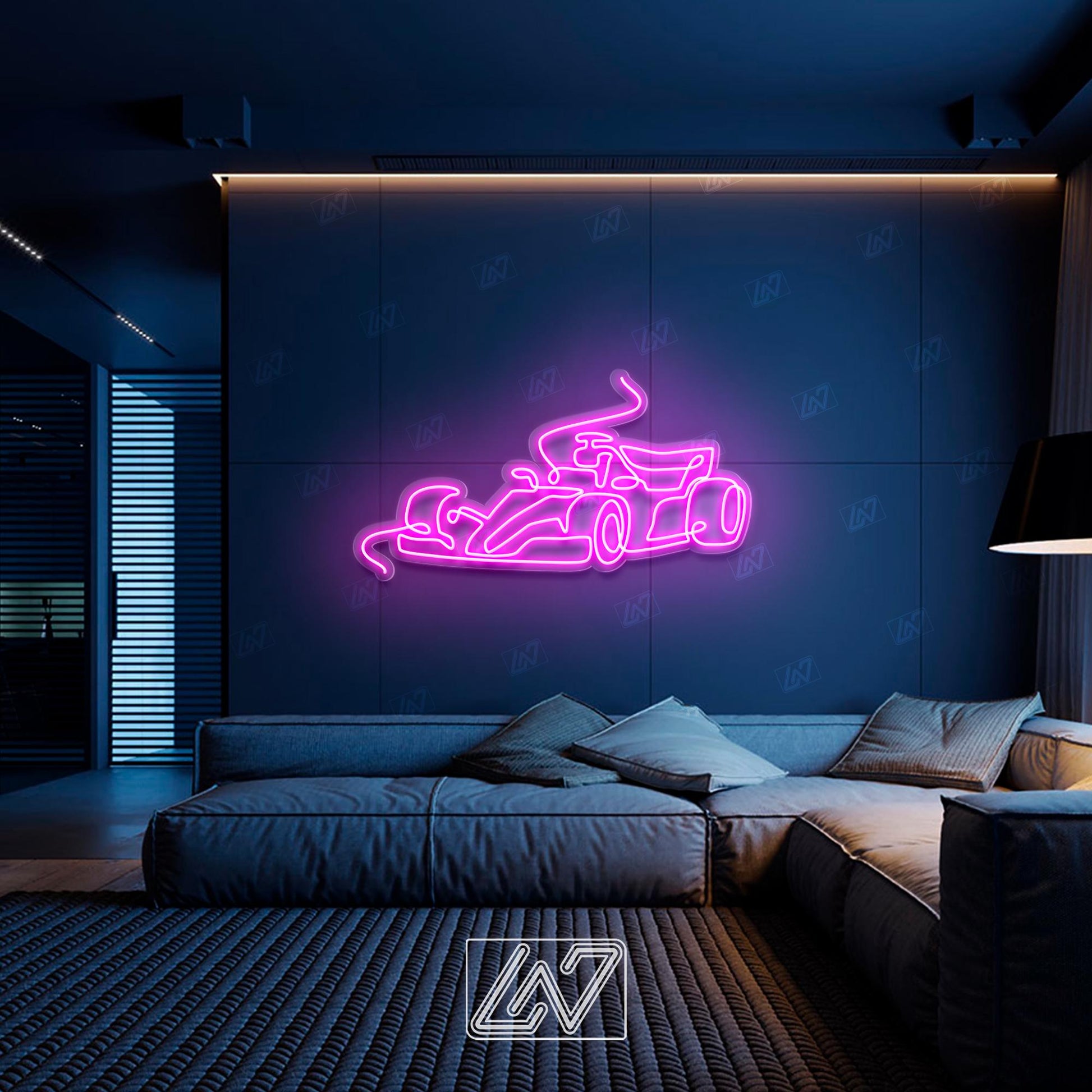 F1 - LED Neon Sign , Sport Interior Decor, Open-Wheel Car Neon Lights, Car Bedroom Neon Sign, Neon Sign Wall Decor