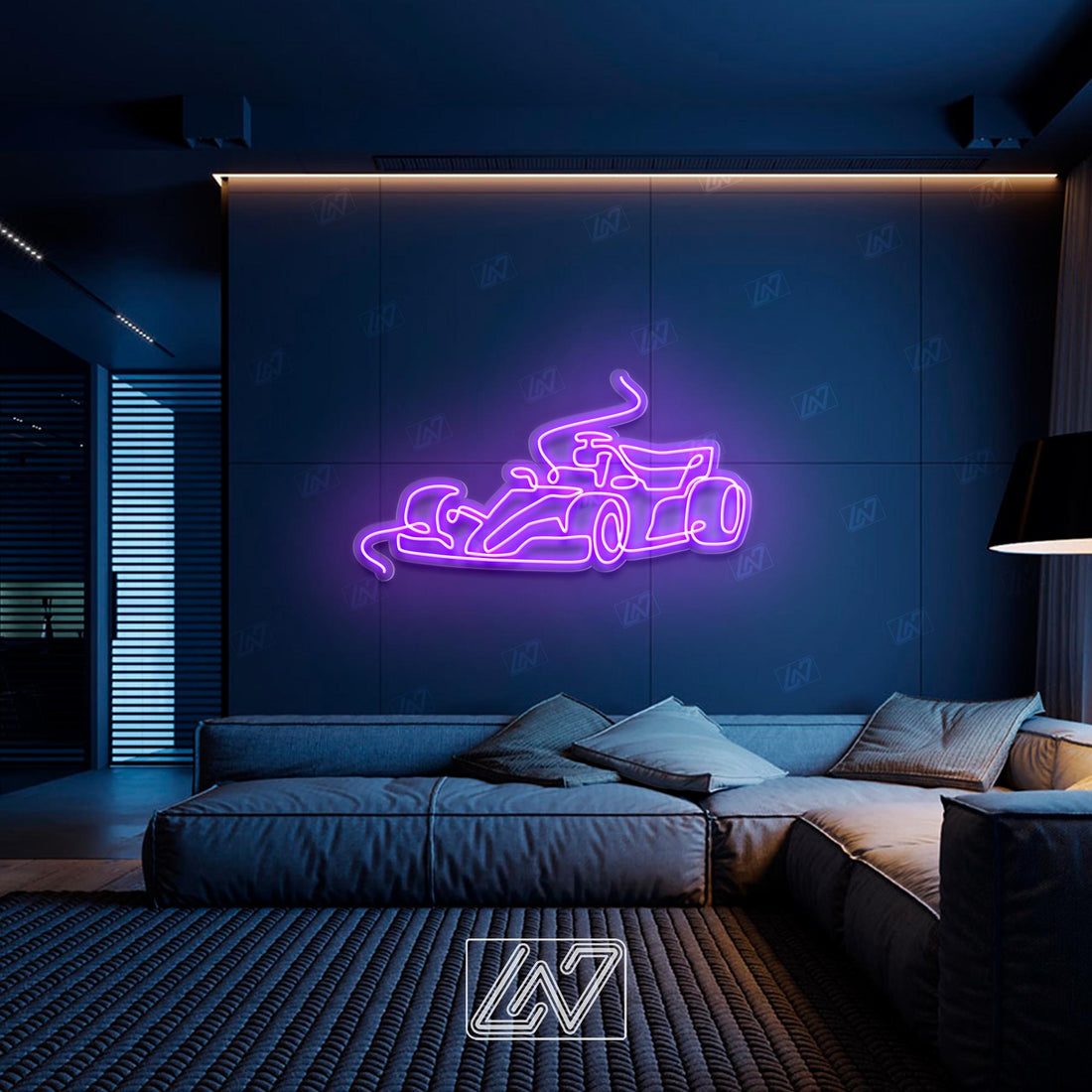 F1 - LED Neon Sign , Sport Interior Decor, Open-Wheel Car Neon Lights, Car Bedroom Neon Sign, Neon Sign Wall Decor