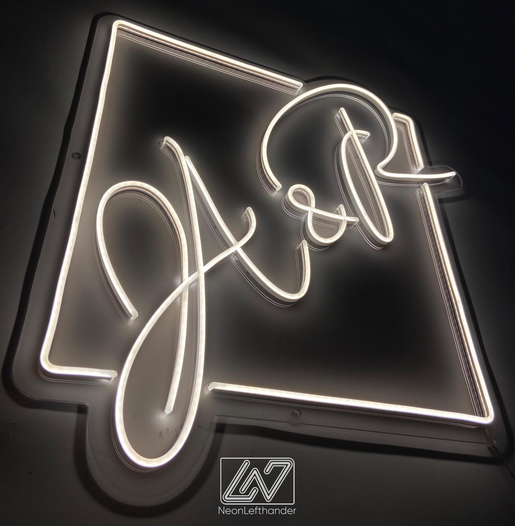 Custom Rhombus Initials Neon Sign