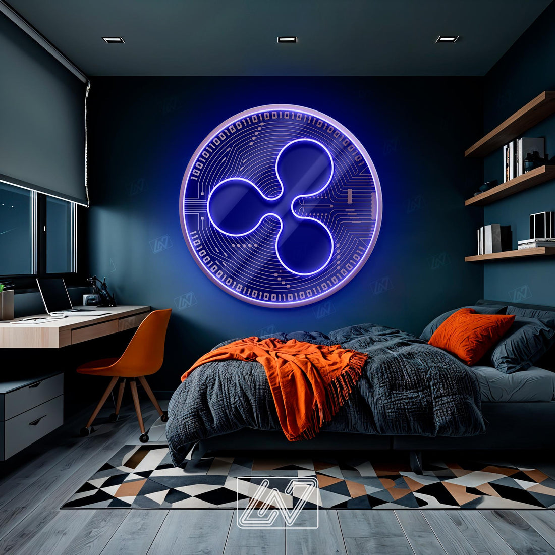 Ripple XRP - LED Neon Sign with UV Print, Bedroom neon sign, Crypto neon sign, Neon Lights, Crypto