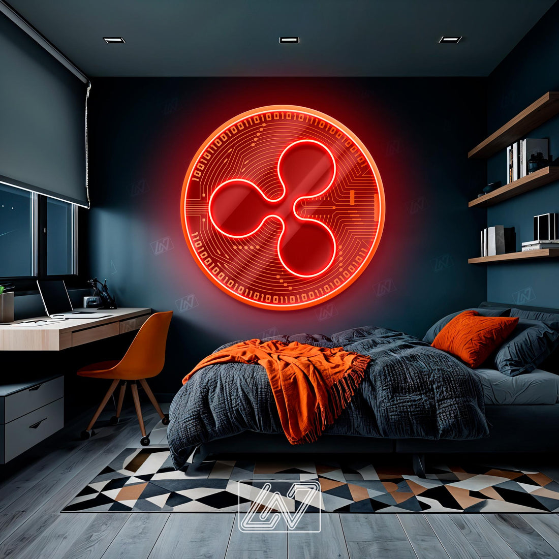 Ripple XRP - LED Neon Sign with UV Print, Bedroom neon sign, Crypto neon sign, Neon Lights, Crypto