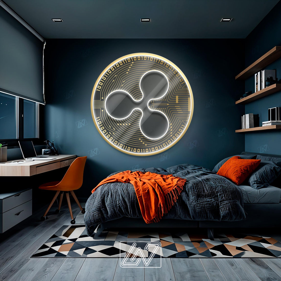 Ripple XRP - LED Neon Sign with UV Print, Bedroom neon sign, Crypto neon sign, Neon Lights, Crypto