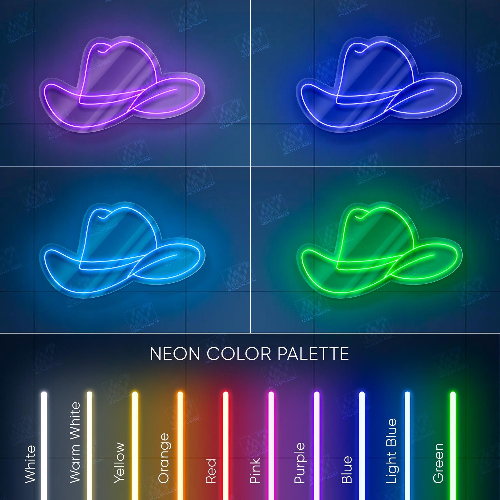 Cowboy Hat - LED Neon Sign, Cowboy Led Sign, Hat Led Light, Western Decor, Western Wall Decor, Western Home Decor, Cowboy Decor