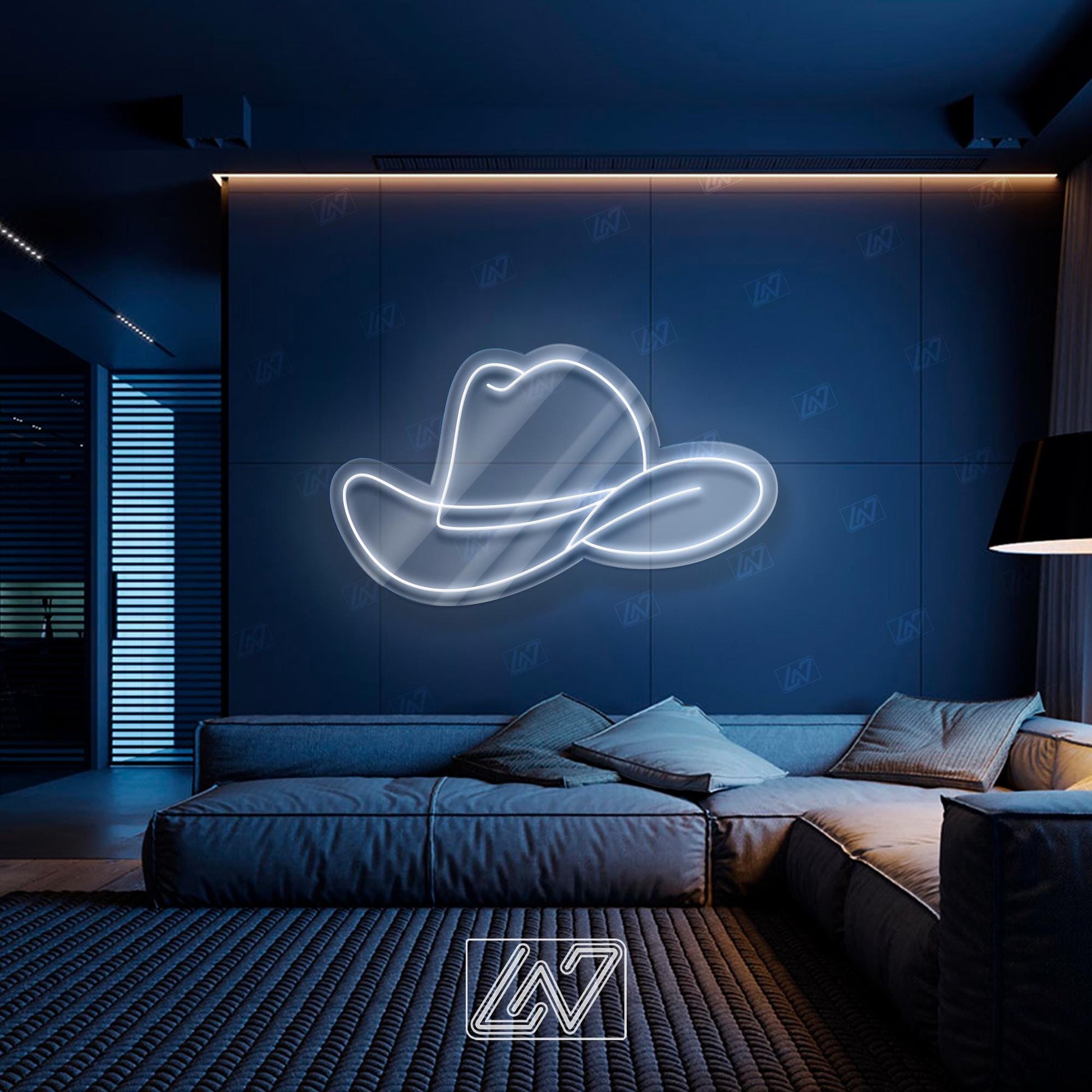 Cowboy Hat - LED Neon Sign, Cowboy Led Sign, Hat Led Light, Western Decor, Western Wall Decor, Western Home Decor, Cowboy Decor