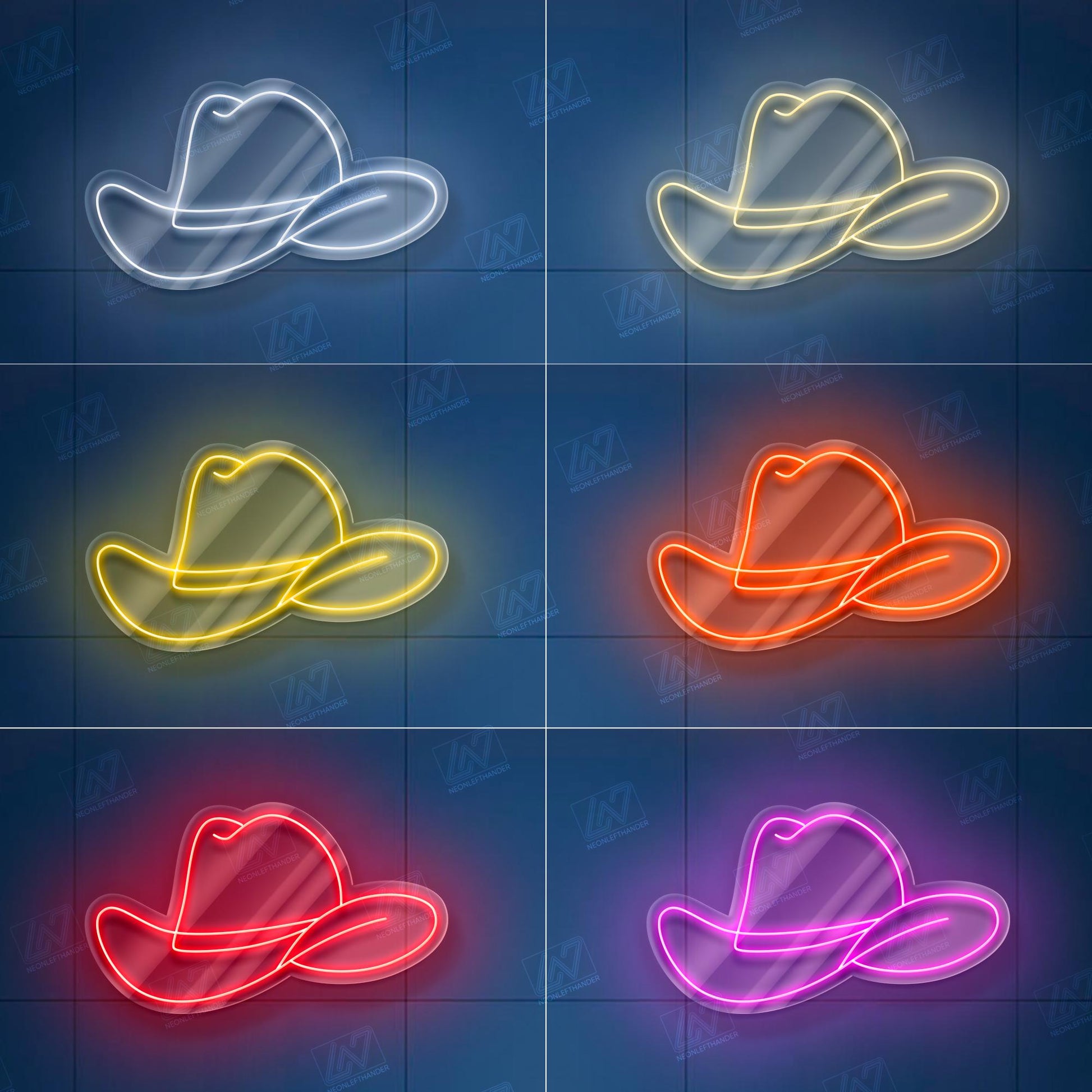 Cowboy Hat - LED Neon Sign, Cowboy Led Sign, Hat Led Light, Western Decor, Western Wall Decor, Western Home Decor, Cowboy Decor