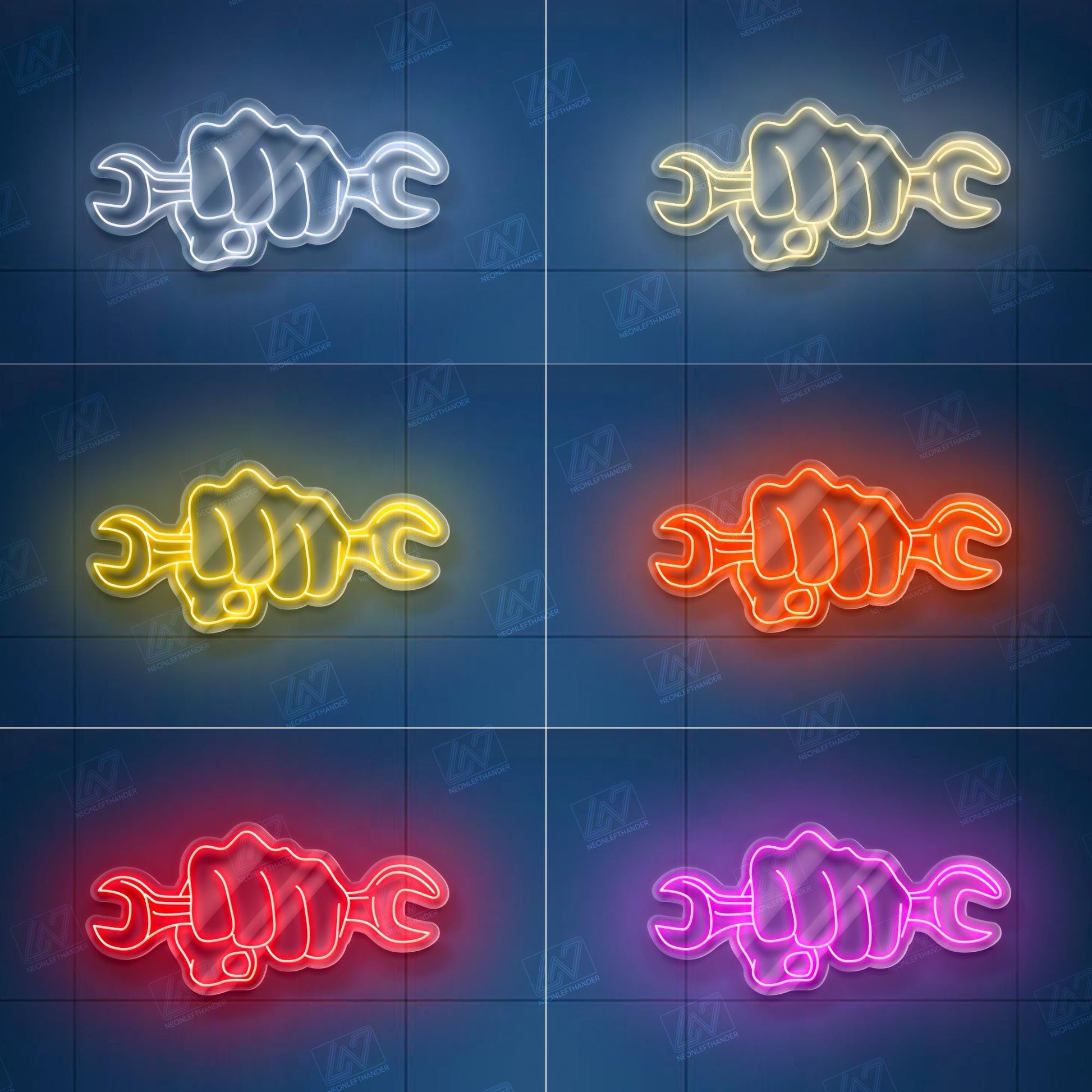 Wrench - LED Neon Sign, Car Repair Shop LED Light, Motorsport Neon Light, Garage Wall Decor, Breakdown Truck Neon