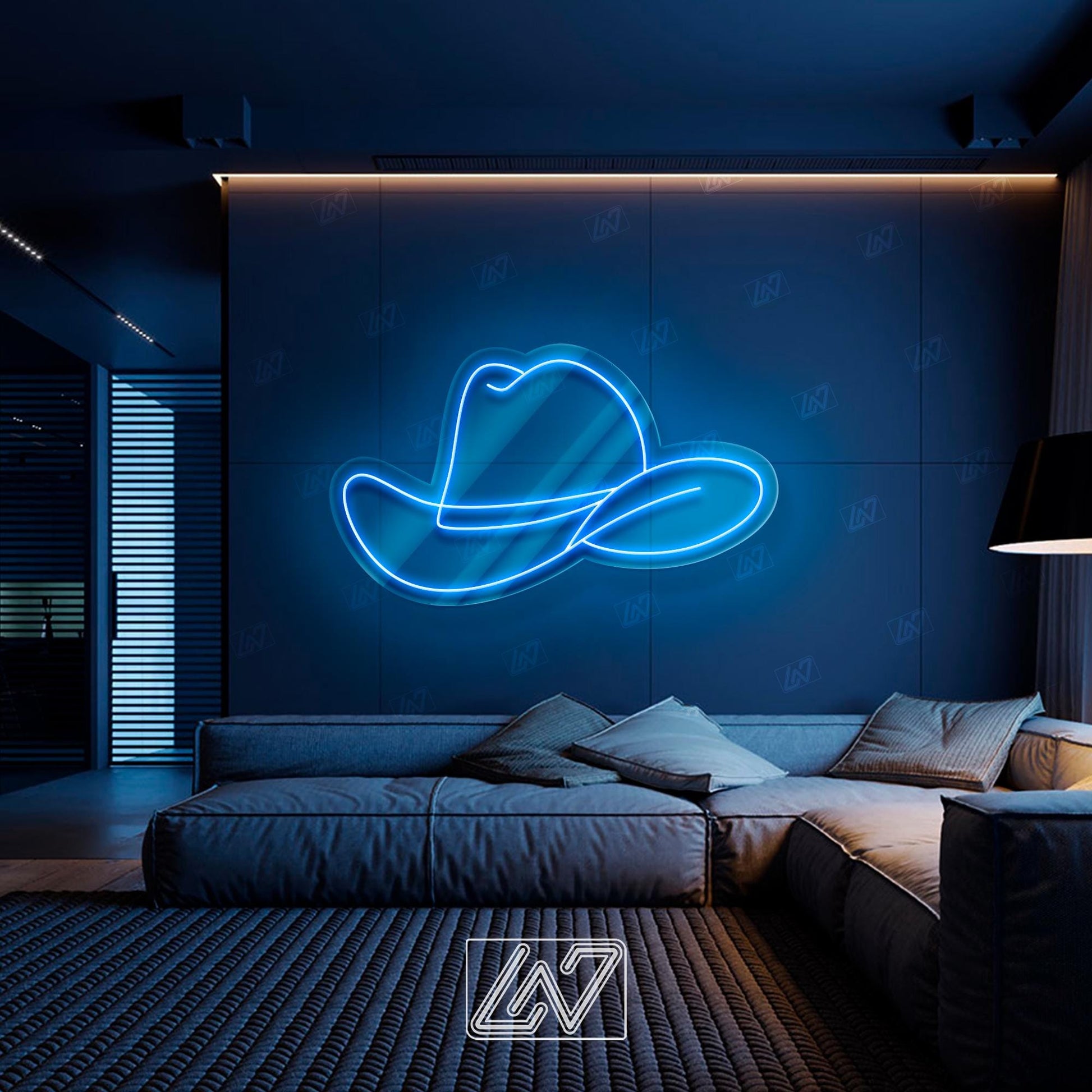 Cowboy Hat - LED Neon Sign, Cowboy Led Sign, Hat Led Light, Western Decor, Western Wall Decor, Western Home Decor, Cowboy Decor