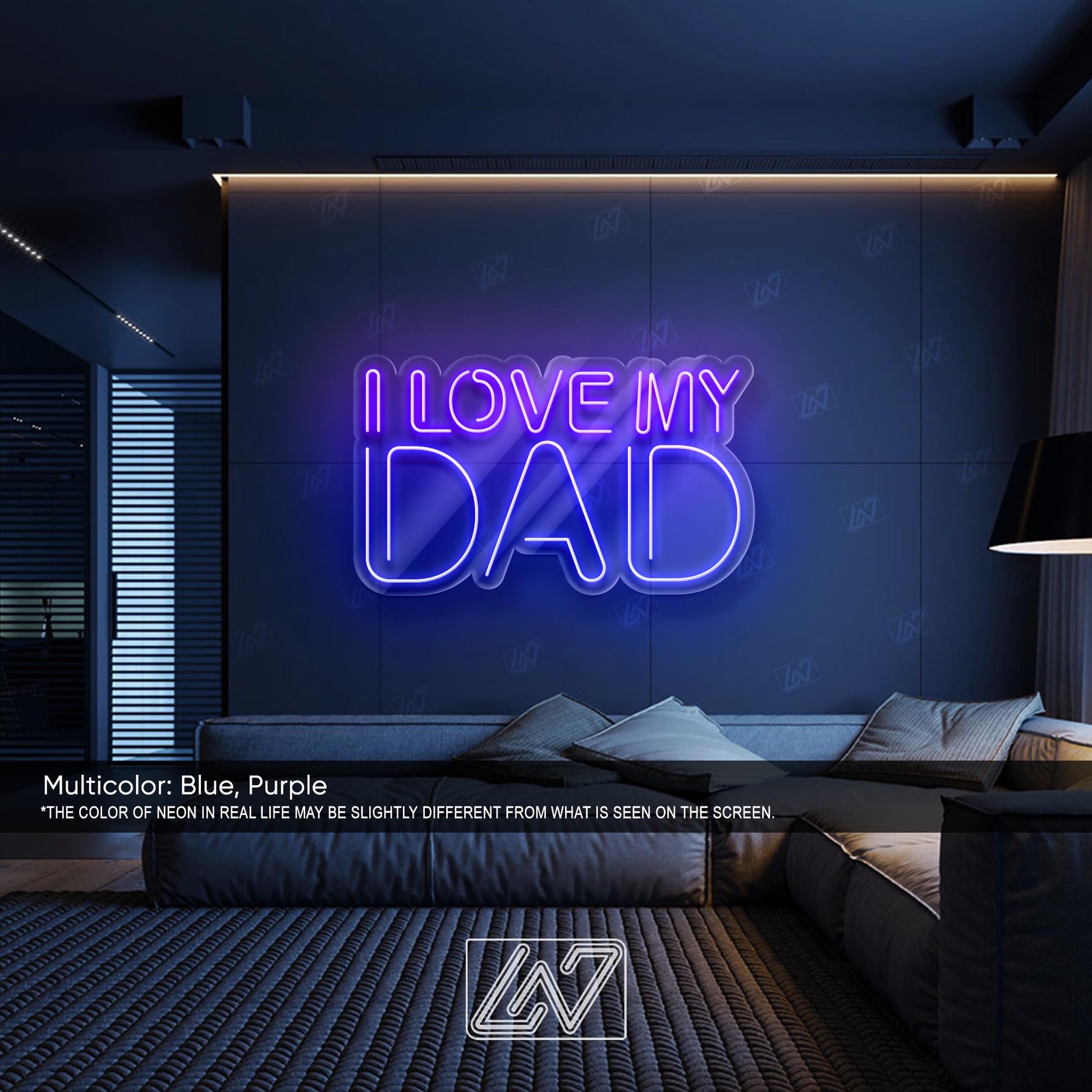 I Love My Dad - LED Neon Sign, LED Gift for Fathers, Man Cave & Home Decor, Perfect Father's Day Gift, Dad Room Decor, Gift for Dad