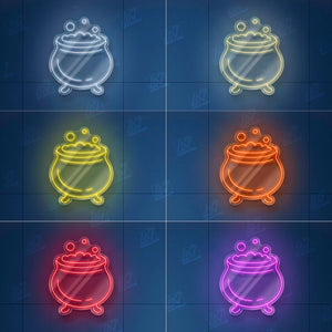 The Witch's Cauldron - LED Neon Sign, Spooky Halloween, Halloween & Witchy Decor, Gothic Decor, Ghost Wall Sign, Halloween Wall Decor