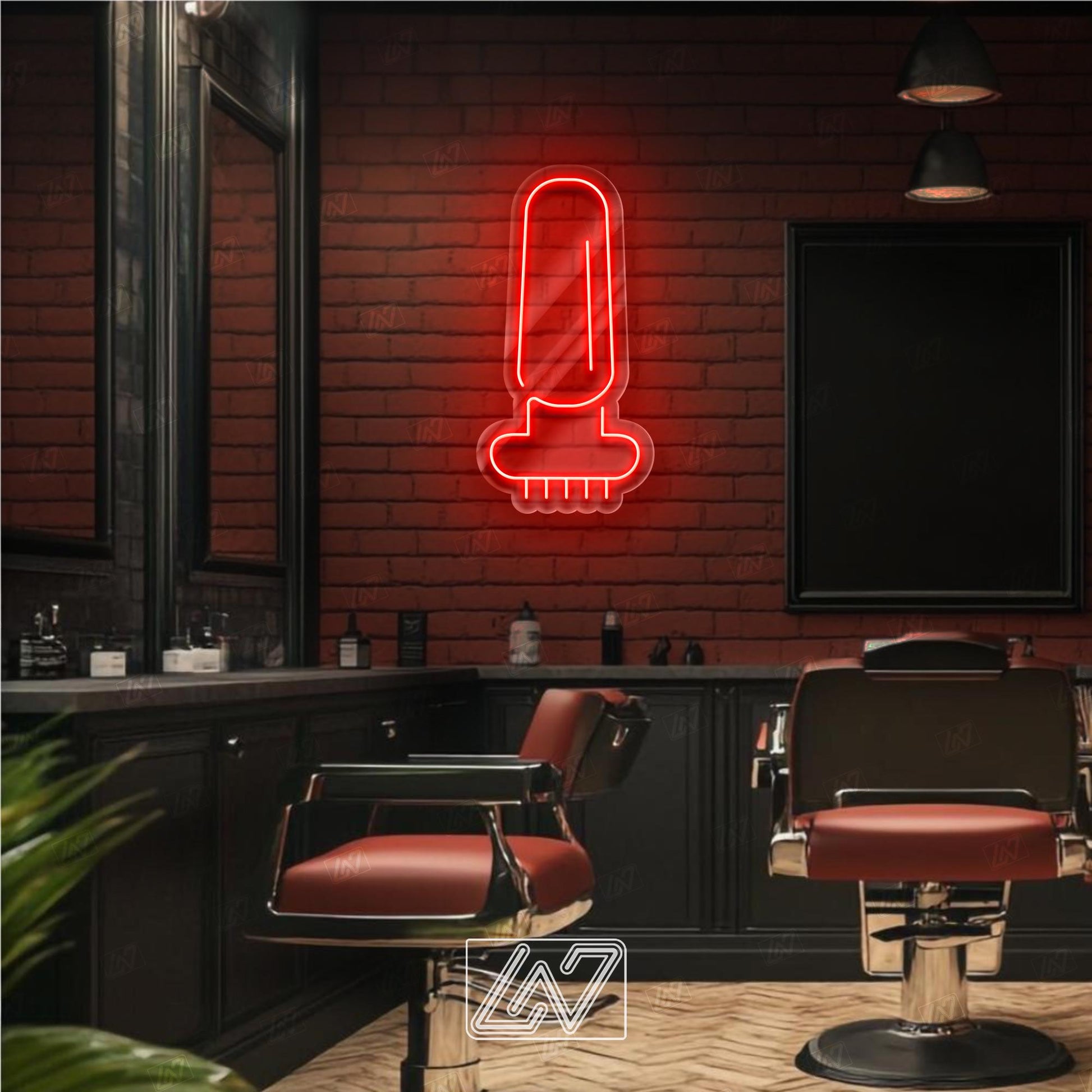 Hair Clipper - LED Neon Sign, Decor for Barbershop, Hair Salon, Grooming Studio, Scissors Neon Sign Custom, Hair Beauty Salon, Haircutter