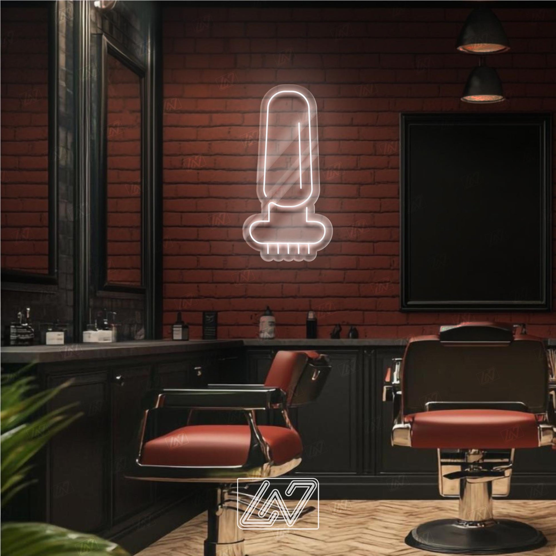 Hair Clipper - LED Neon Sign, Decor for Barbershop, Hair Salon, Grooming Studio, Scissors Neon Sign Custom, Hair Beauty Salon, Haircutter