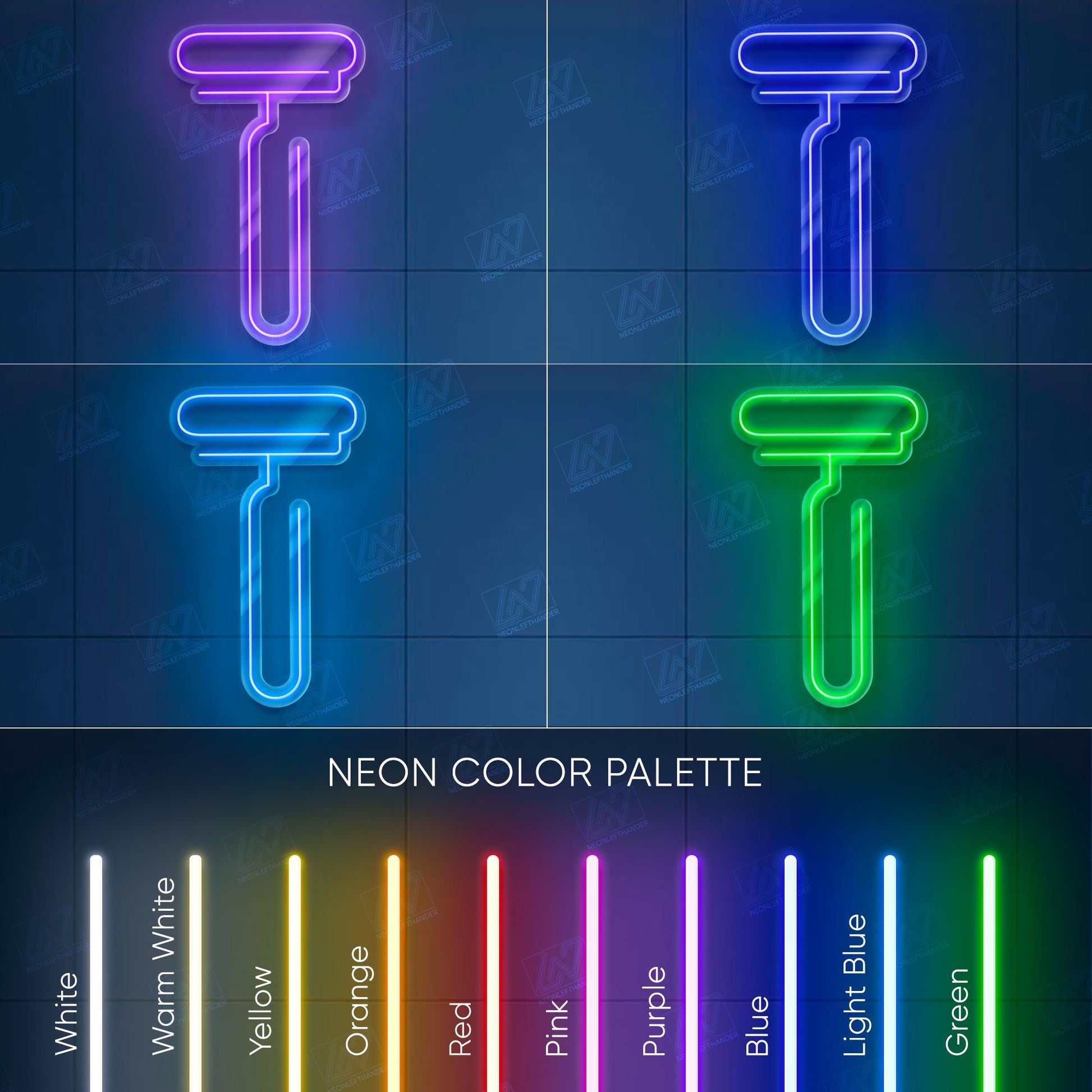 Razor - LED Neon Sign, Decor for Barbershop, Hair Salon, Grooming Studio, Scissors Neon Sign Custom, Hair Beauty Salon, Haircutter