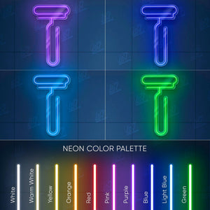 Razor - LED Neon Sign, Decor for Barbershop, Hair Salon, Grooming Studio, Scissors Neon Sign Custom, Hair Beauty Salon, Haircutter