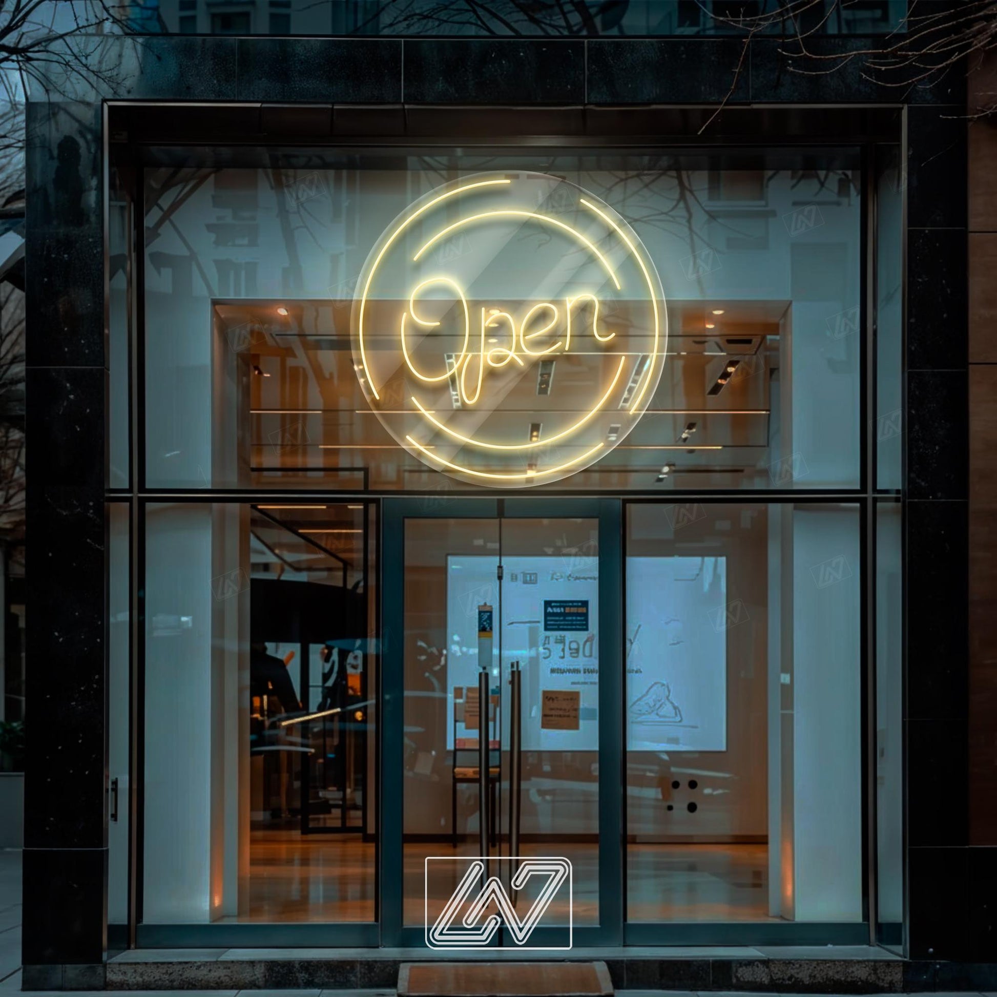 Open Sign - LED Neon Light, Bright Business Storefront Sign, Shop Window Neon Display, Barber Cafe Bar LED Sign, Eye-Catching Open Light