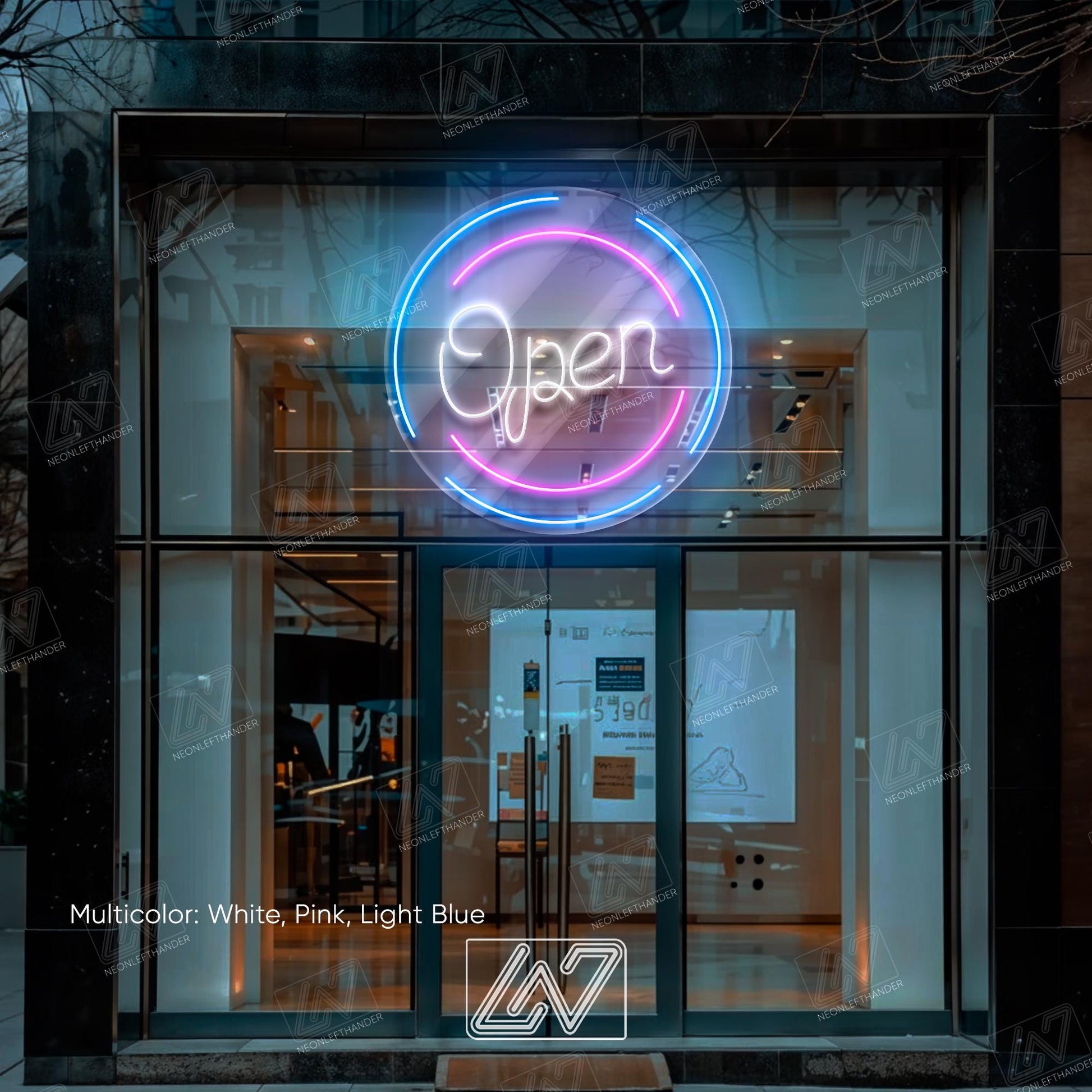 Open Sign - LED Neon Light, Bright Business Storefront Sign, Shop Window Neon Display, Barber Cafe Bar LED Sign, Eye-Catching Open Light