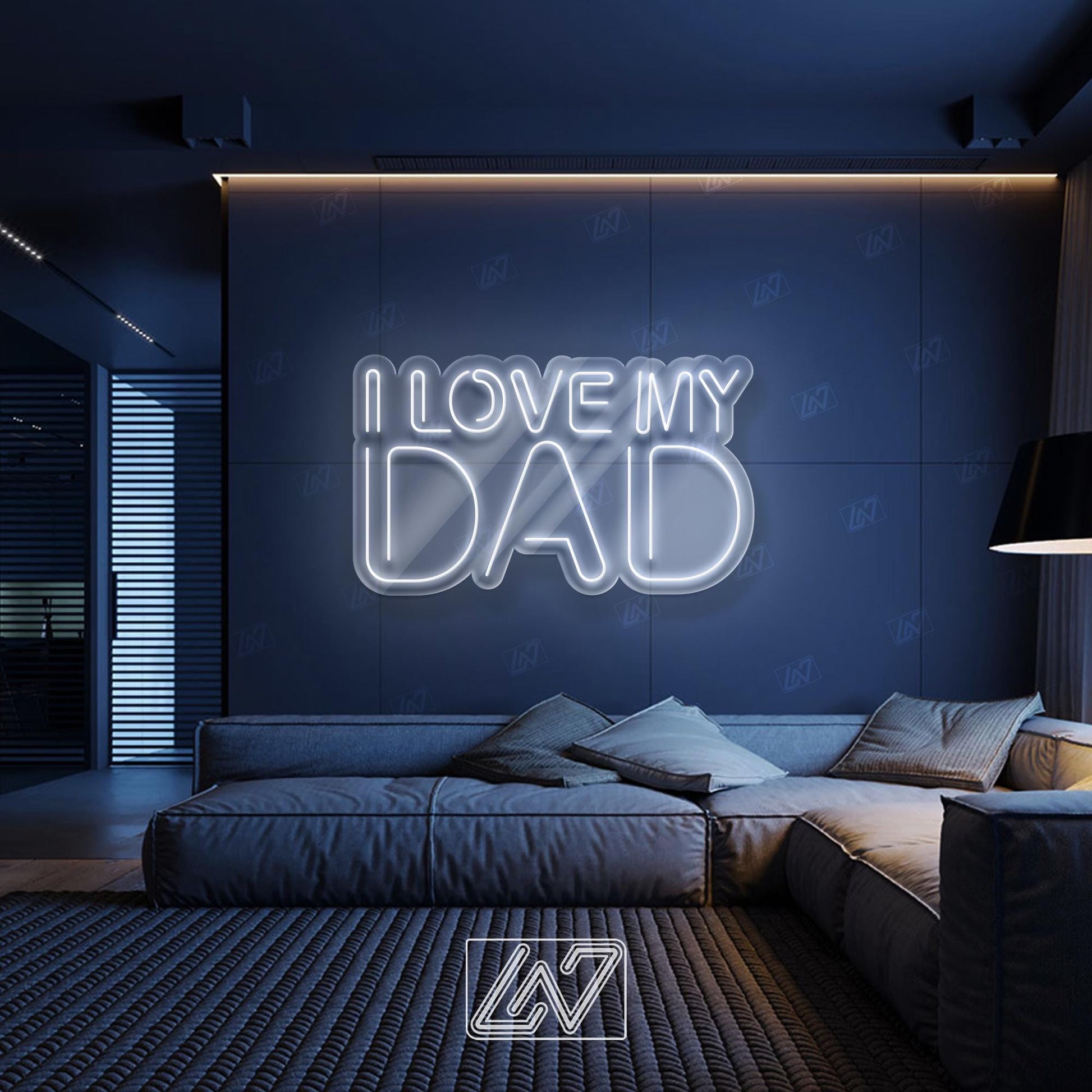 I Love My Dad - LED Neon Sign, LED Gift for Fathers, Man Cave & Home Decor, Perfect Father's Day Gift, Dad Room Decor, Gift for Dad