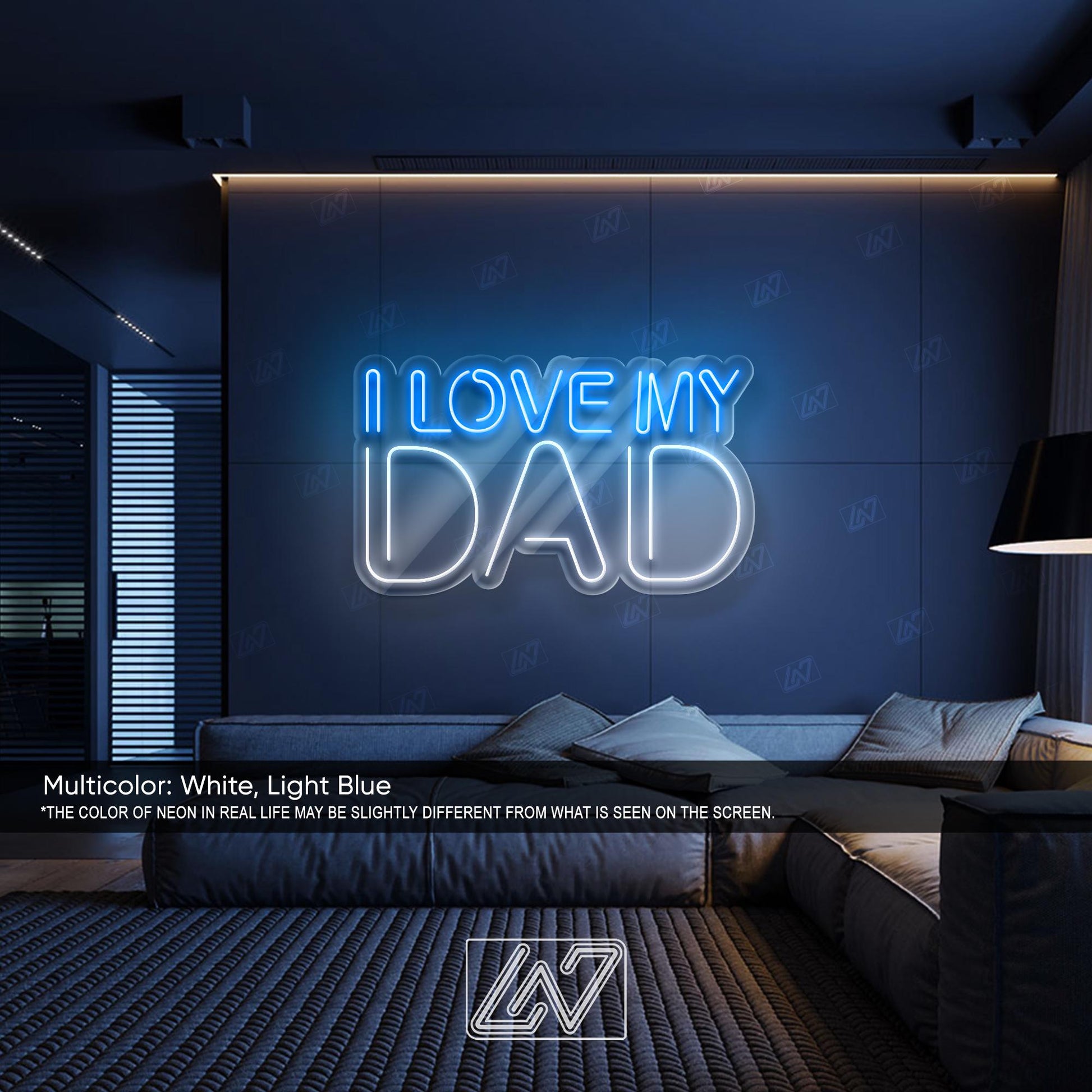 I Love My Dad - LED Neon Sign, LED Gift for Fathers, Man Cave & Home Decor, Perfect Father's Day Gift, Dad Room Decor, Gift for Dad