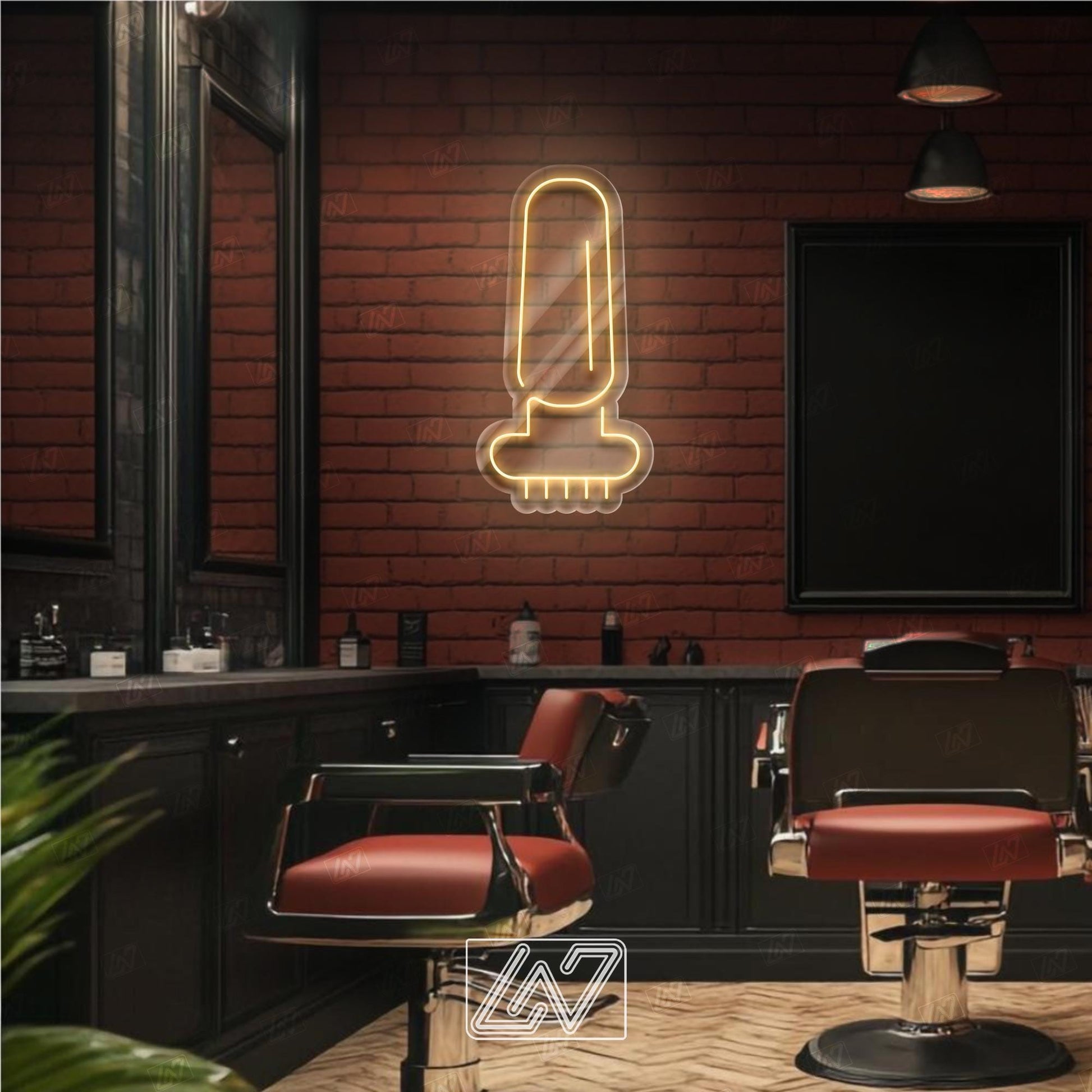 Hair Clipper - LED Neon Sign, Decor for Barbershop, Hair Salon, Grooming Studio, Scissors Neon Sign Custom, Hair Beauty Salon, Haircutter