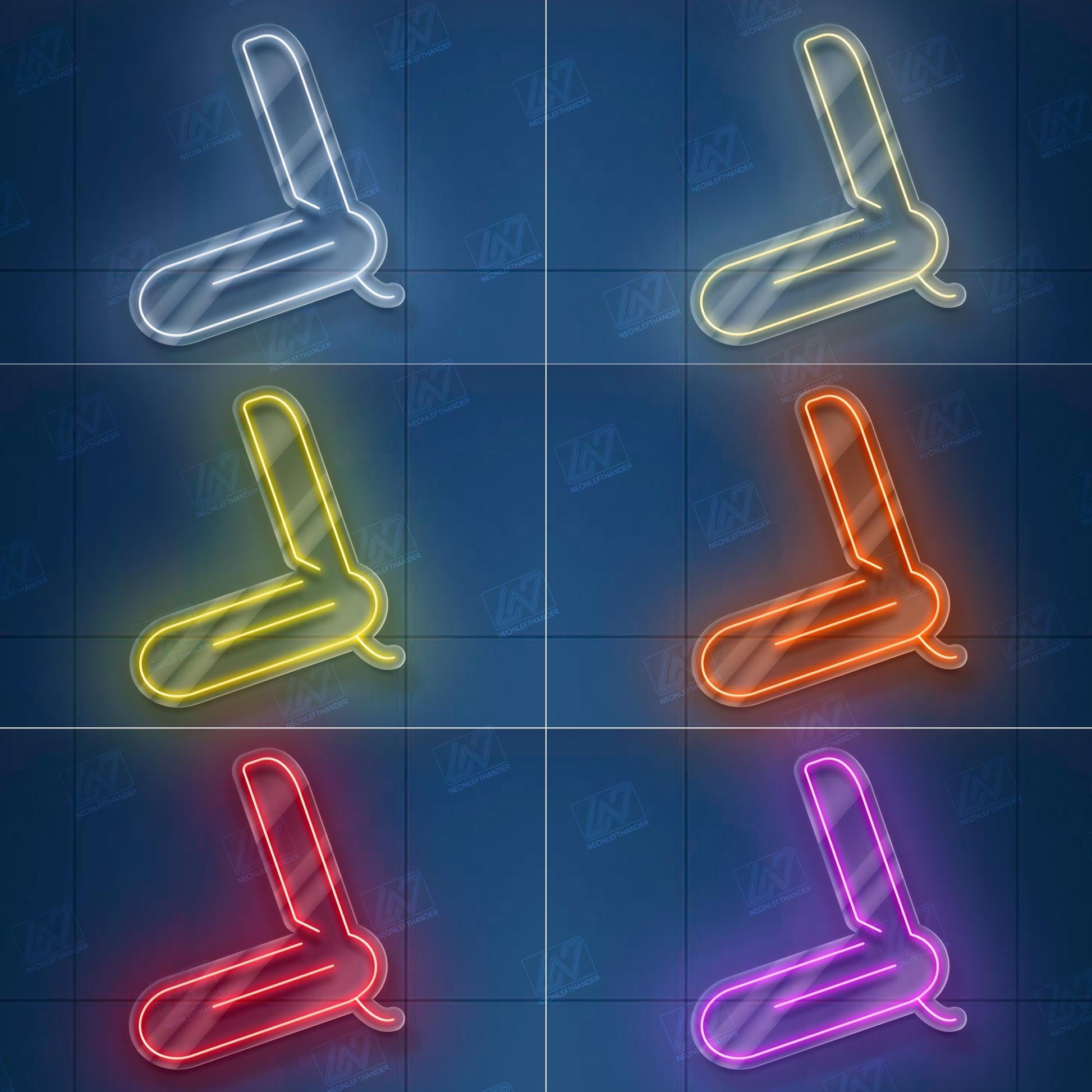 Straight Razor - LED Neon Sign, Decor for Barbershop, Hair Salon, Grooming Studio, Scissors Neon Sign Custom, Hair Beauty Salon, Haircutter