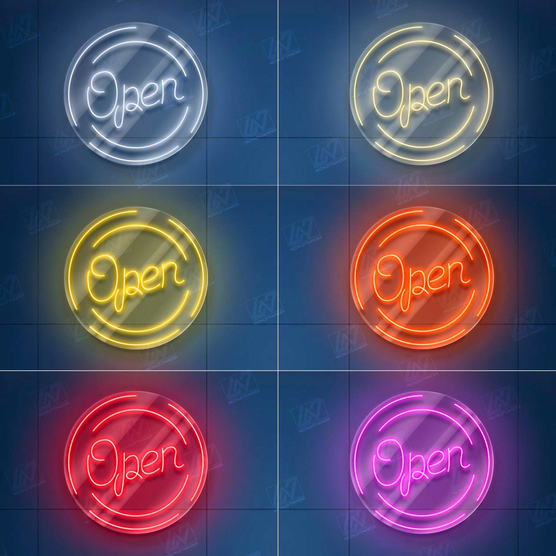 Open Sign - LED Neon Light, Bright Business Storefront Sign, Shop Window Neon Display, Barber Cafe Bar LED Sign, Eye-Catching Open Light