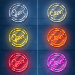 Open Sign - LED Neon Light, Bright Business Storefront Sign, Shop Window Neon Display, Barber Cafe Bar LED Sign, Eye-Catching Open Light