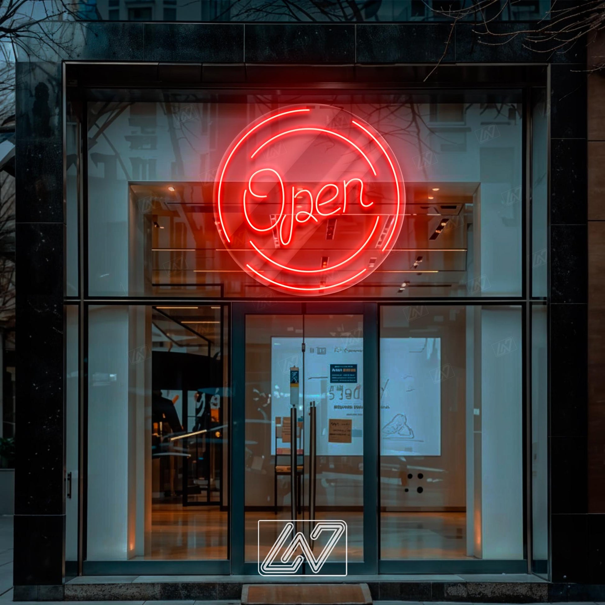 Open Sign - LED Neon Light, Bright Business Storefront Sign, Shop Window Neon Display, Barber Cafe Bar LED Sign, Eye-Catching Open Light