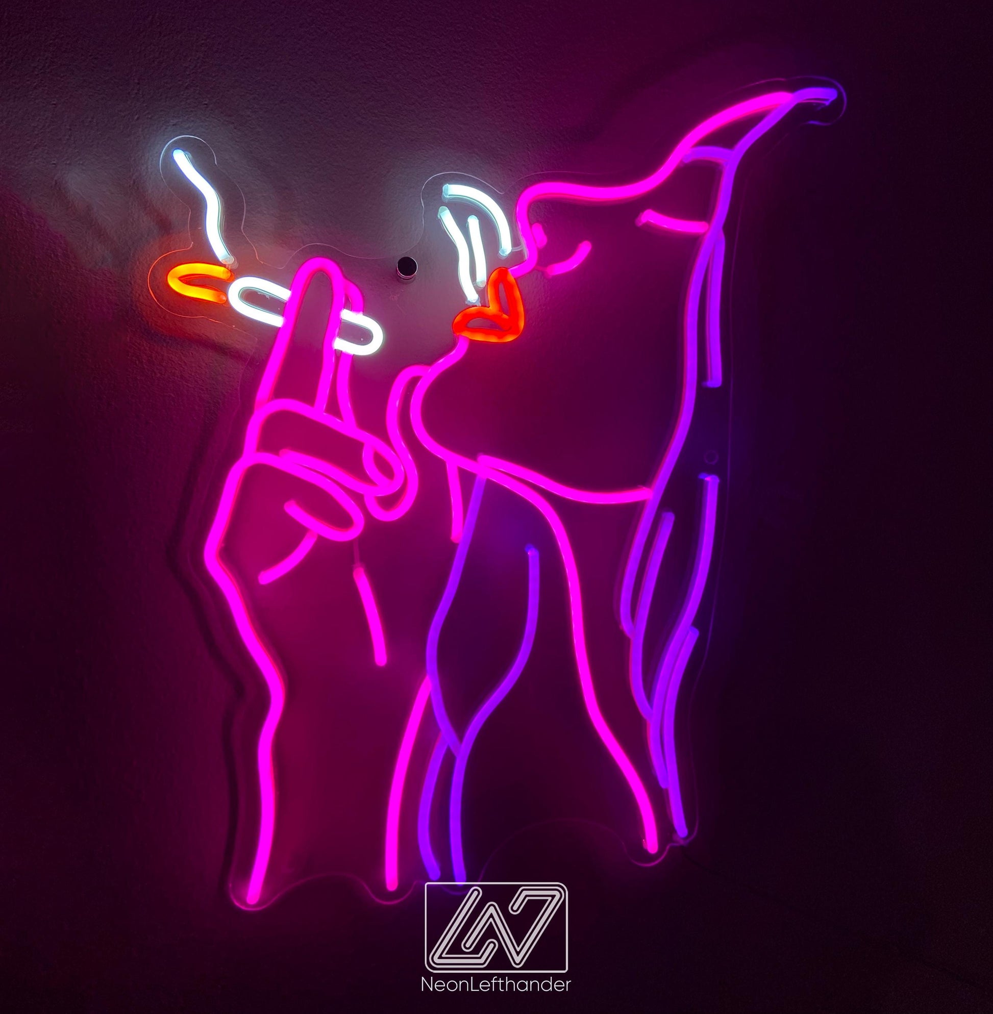 Smoking Girl - LED Neon Sign, Custom Sexy Woman, Smoking Girl Led Signs, Smoking Girl Neon Signs, Woman With a Cigarette