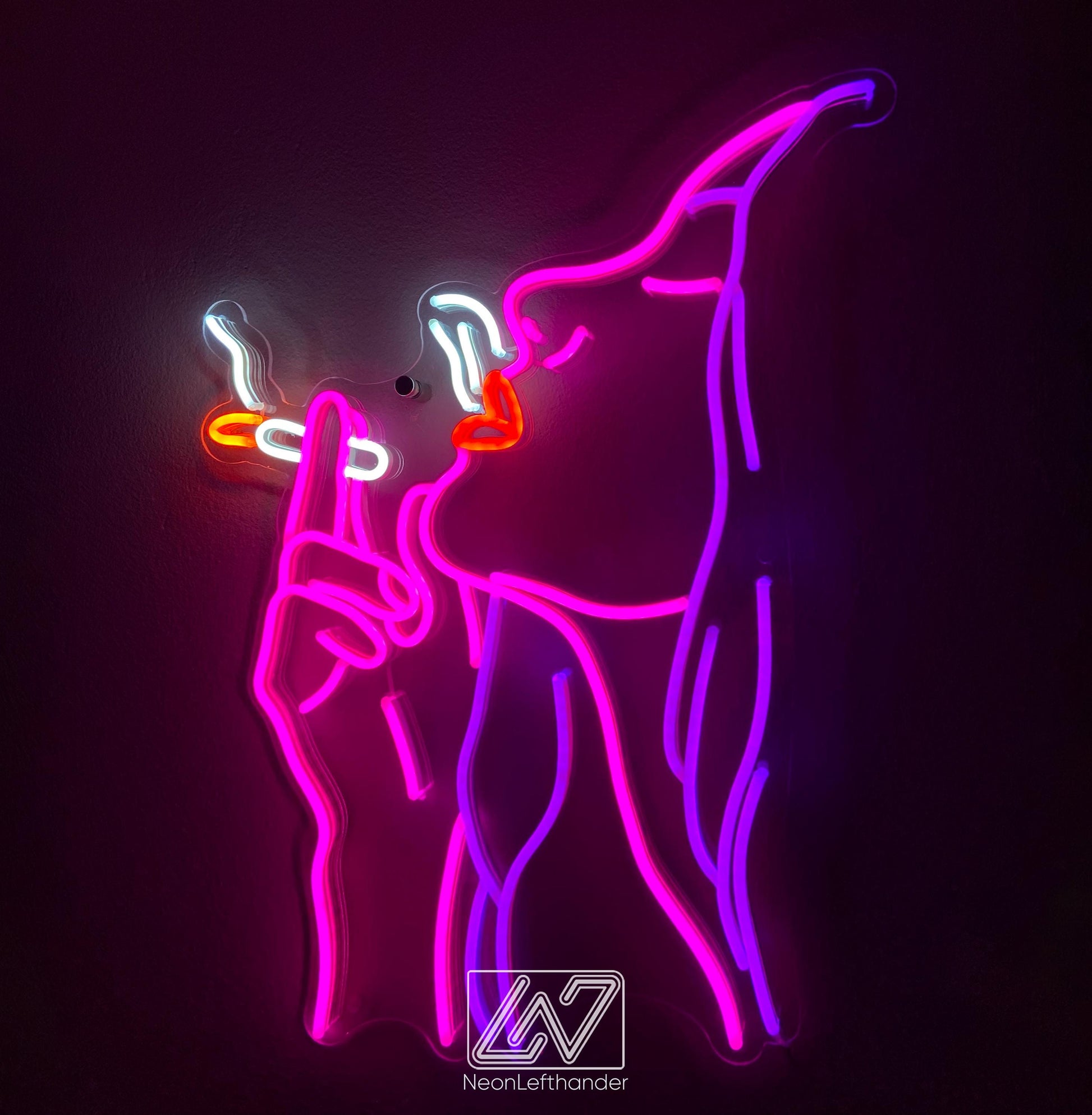 Smoking Girl - LED Neon Sign, Custom Sexy Woman, Smoking Girl Led Signs, Smoking Girl Neon Signs, Woman With a Cigarette