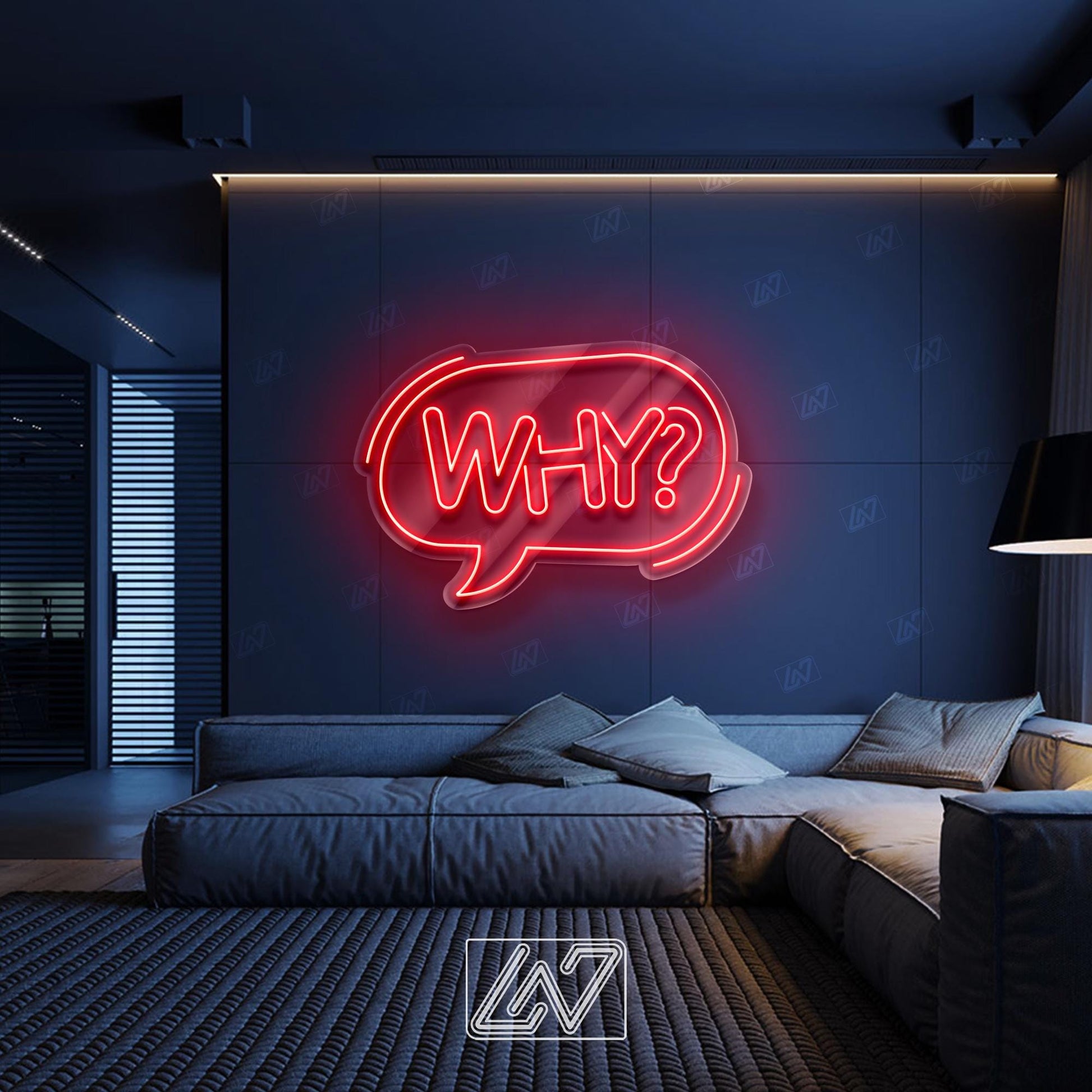 What?- LED Neon Sign, Aesthetic LED Wall Light, Cool Expression Neon Art, Gamer Room Decor, Fun Pop Art Sign, Vibrant Wow Wall Decor