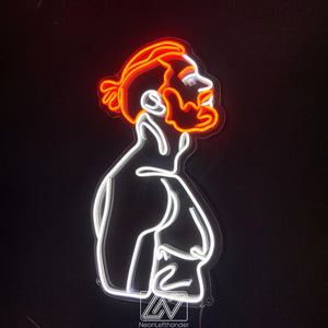 Male - LED Neon Sign Custom, Body Man, Body Neon Sign, Sexy Neon Sign, Boy Neon Sign, Man Body Led Neon, Neon Sign With Man Body,Ginger