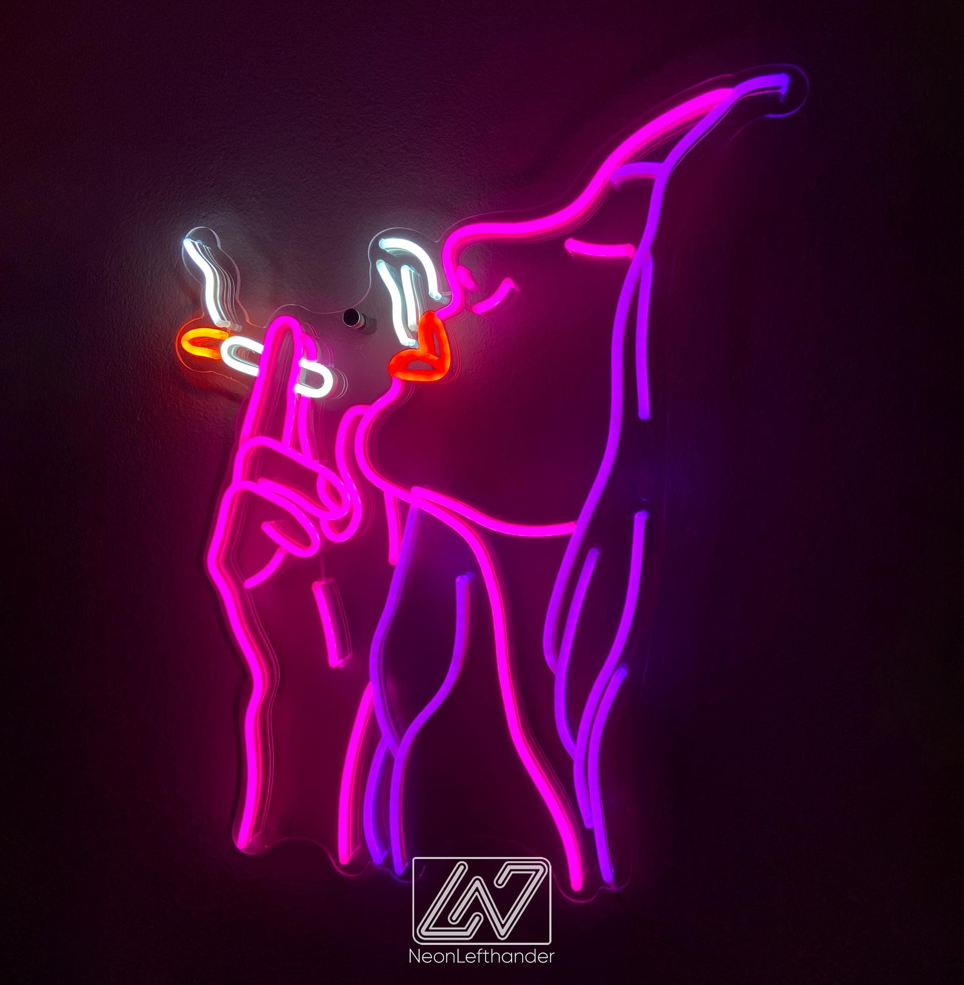 Smoking Girl - LED Neon Sign, Custom Sexy Woman, Smoking Girl Led Signs, Smoking Girl Neon Signs, Woman With a Cigarette
