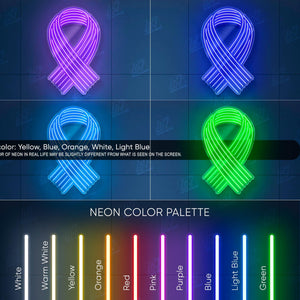 Rainbow Ribbon Neon Sign, LGBTQ Pride LED Light, Colorful Awareness Ribbon Wall Decor, Equality Symbol Neon Art, Pride Room Aesthetic