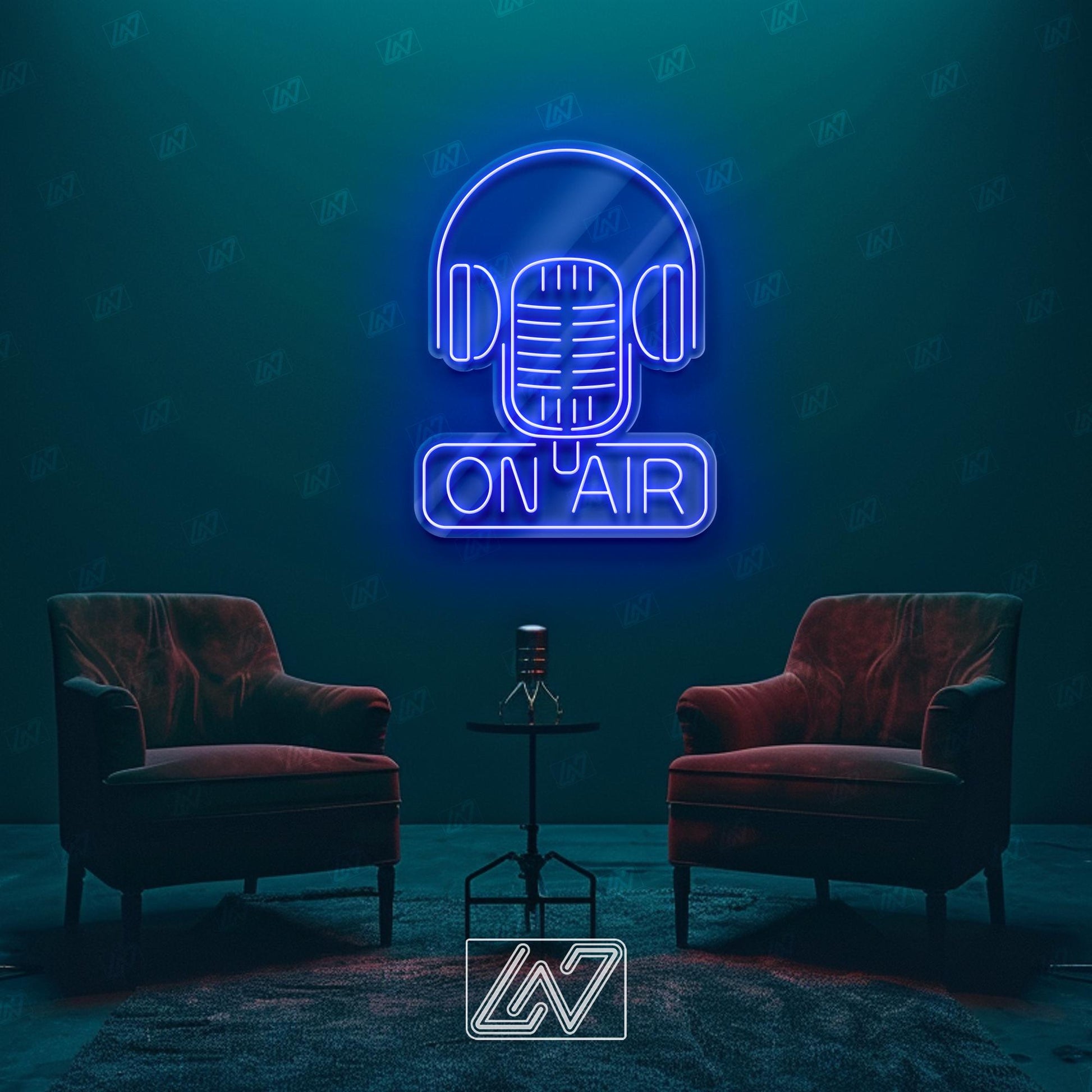 On Air - LED Neon Sign, Studio Recording Light, Live Streaming Sign, Podcast Room Decor, Radio Station Neon, Gamer Room Light,Cool Desk Sign