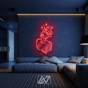 Cosmo Girl - LED Neon Sign, Custom Sexy Woman Bedroom Party Bar Wall Room Decor LED Lady Neon light Wedding Personalized romance