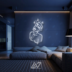 Cosmo Girl - LED Neon Sign, Custom Sexy Woman Bedroom Party Bar Wall Room Decor LED Lady Neon light Wedding Personalized romance