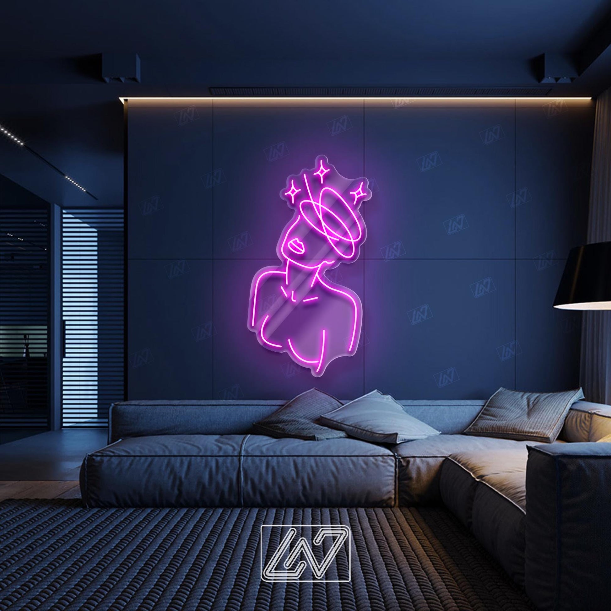 Cosmo Girl - LED Neon Sign, Custom Sexy Woman Bedroom Party Bar Wall Room Decor LED Lady Neon light Wedding Personalized romance